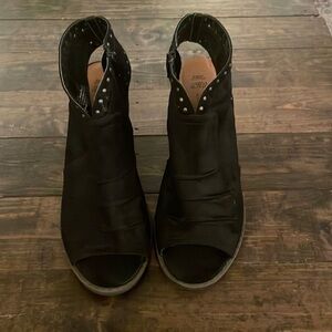 Women’s Black Sonoma Wedge High Heel Shoes Size 10
